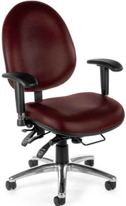 OFM 24-Hour Ergonomic Upholstered Task Chair with Arms